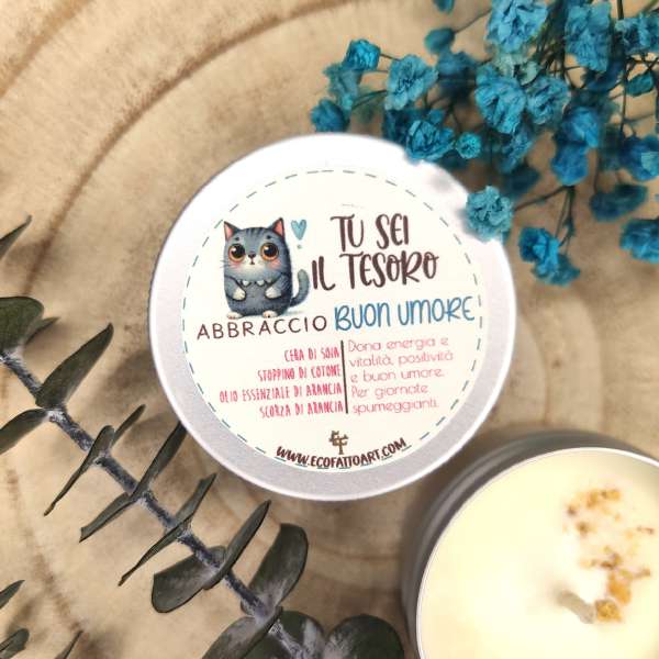 Candela aromaterapica arancio